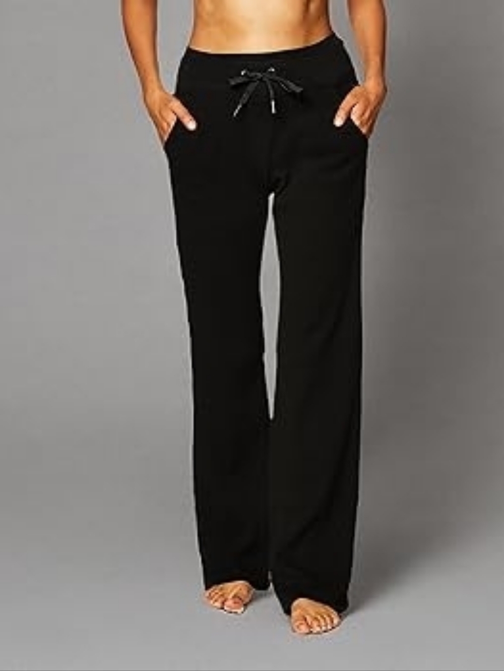 Calvin Klein Black Ribbed Drawstring Joggers